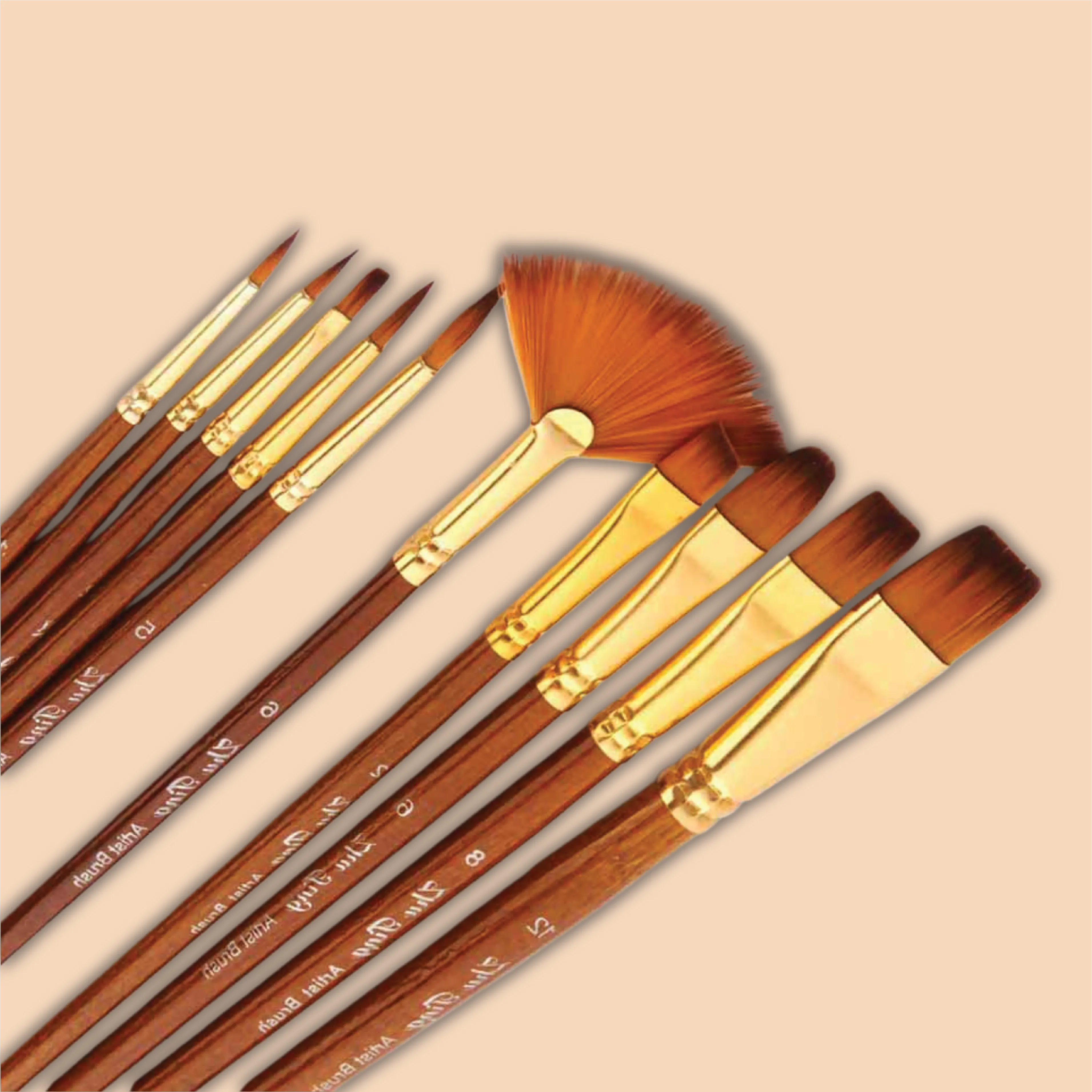 Keep Smiling Artist Brush Set | Mix | 10 Pcs
