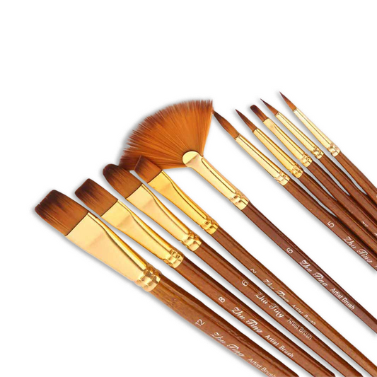 Keep Smiling Artist Brush Set | Mix | 10 Pcs