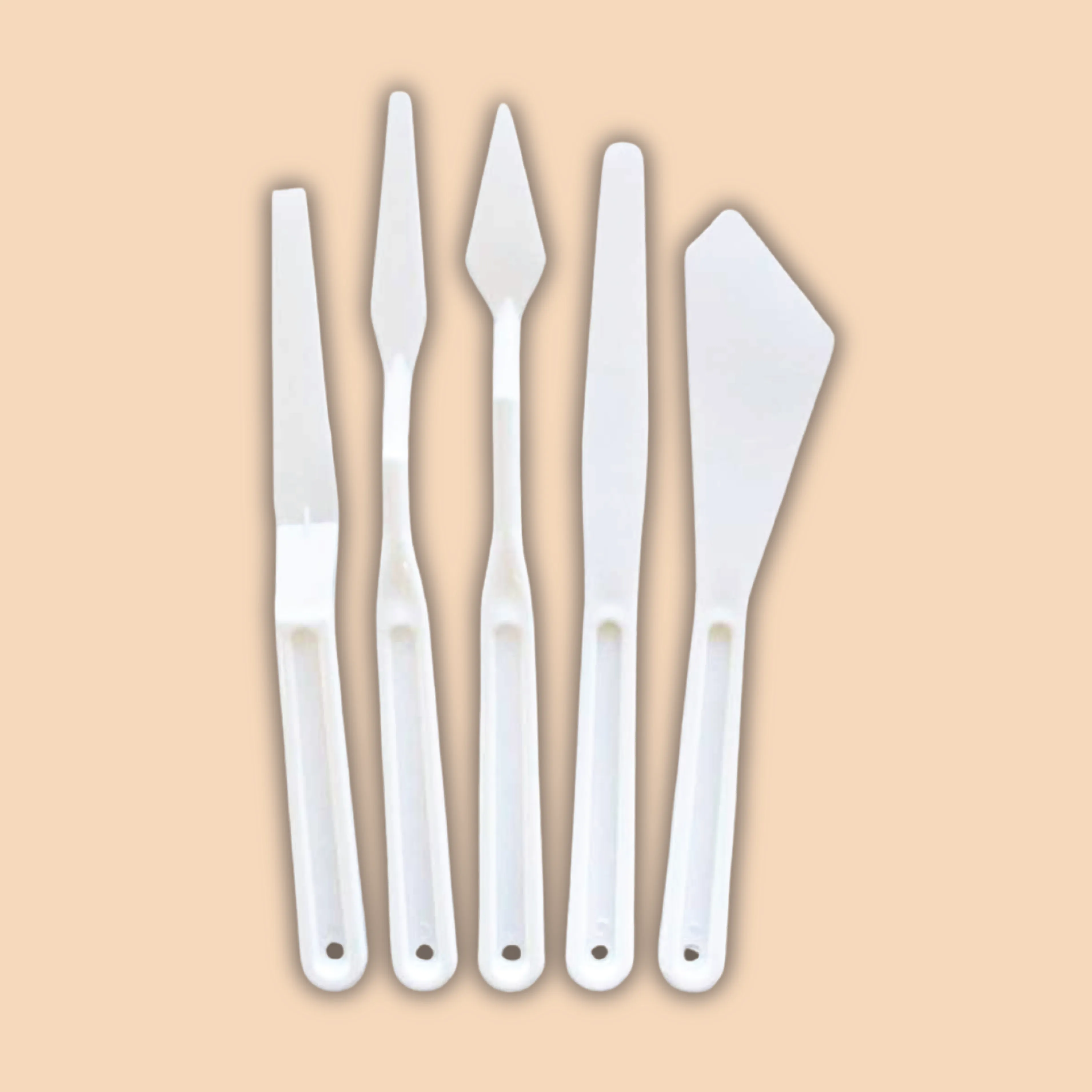 Keep Smiling Plastic Palette Knife Set | 5 Pcs
