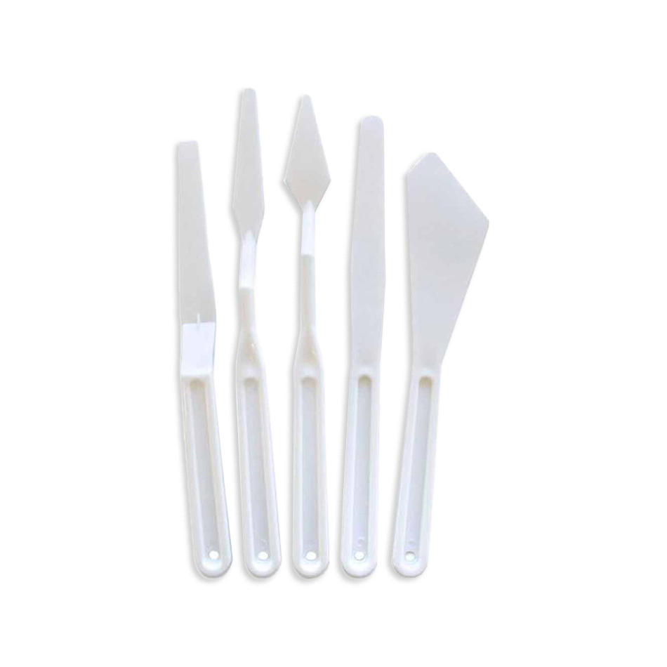 Keep Smiling Plastic Palette Knife Set | 5 Pcs