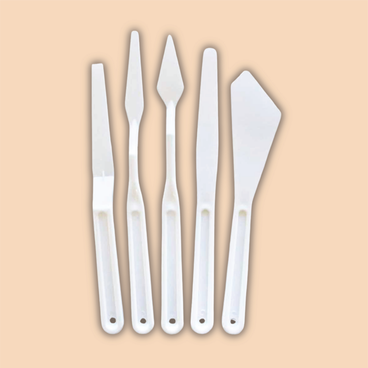 Keep Smiling Plastic Palette Knife Set | 5 Pcs