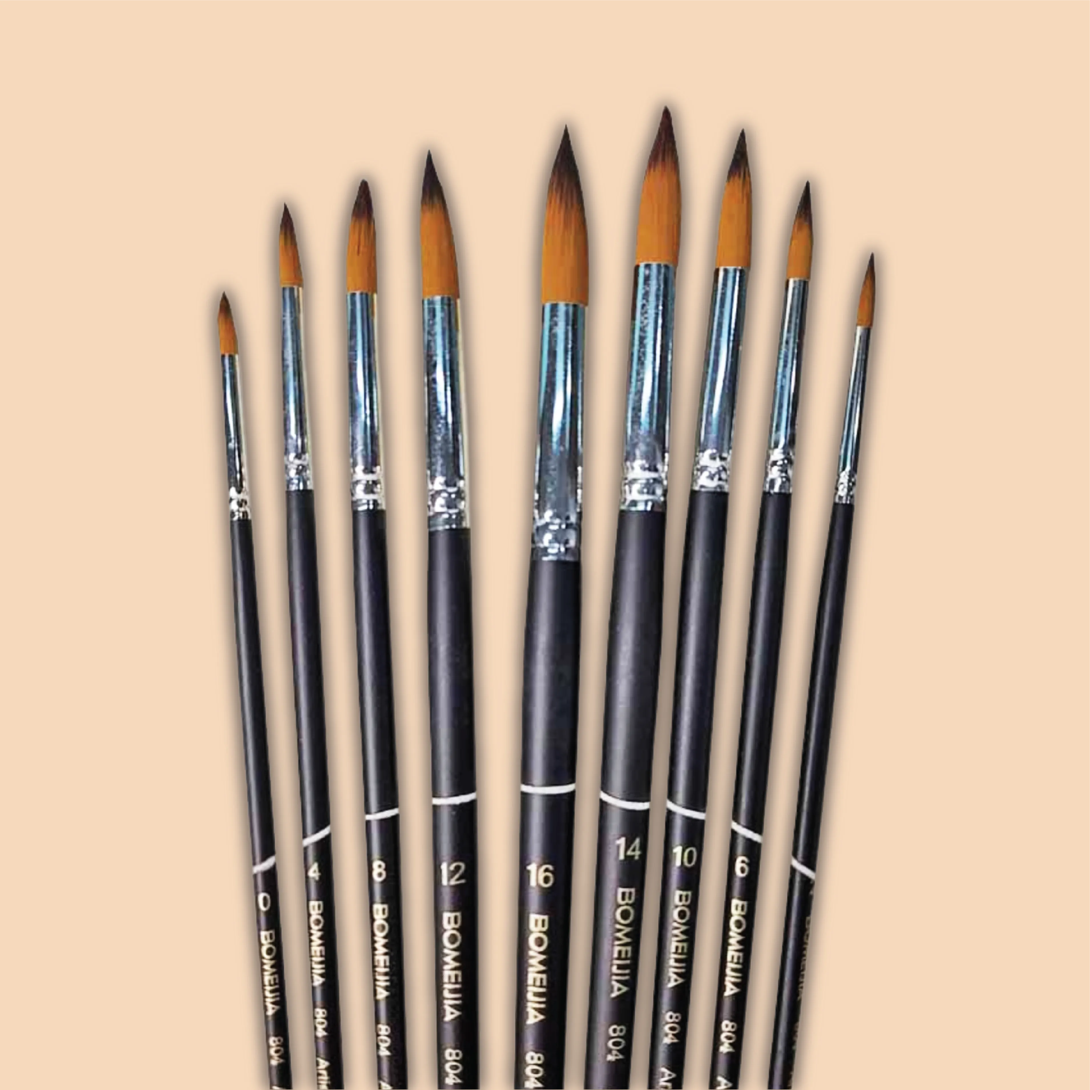 Bomeijia Round Brush Set | 9 Pcs
