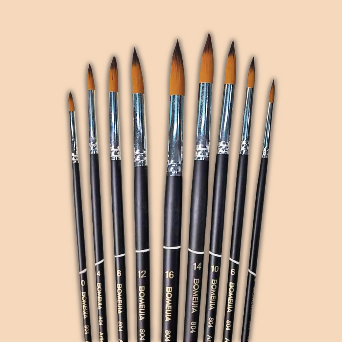 Bomeijia Round Brush Set | 9 Pcs

