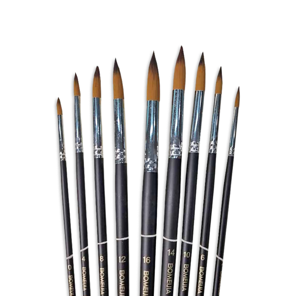 Bomeijia Round Brush Set | 9 Pcs