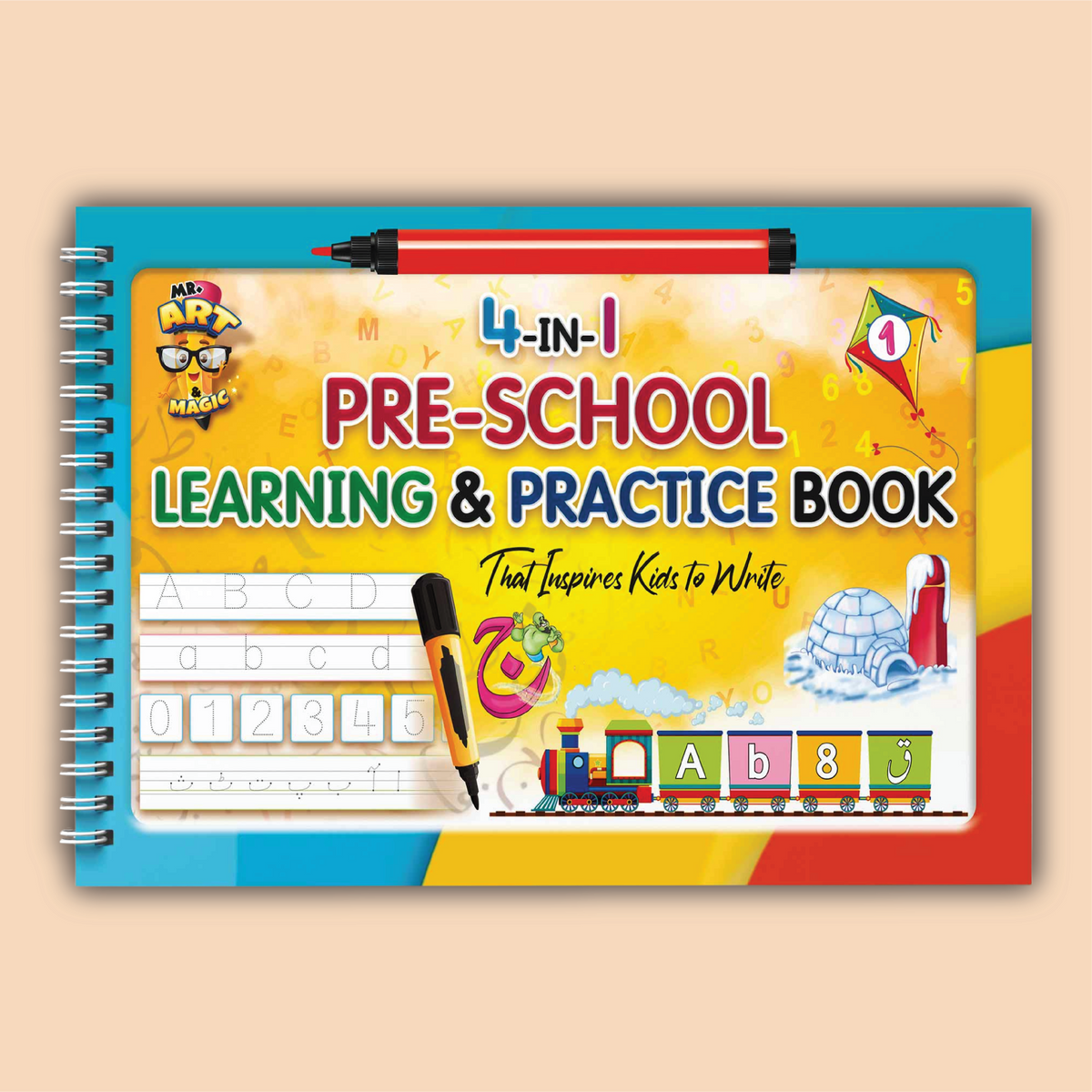 4 in 1 Pre School Learning & Practice Book