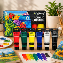 6 Colors Acrylic Paint Set | Large | 75ml Tubes