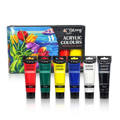 Pro Acrylic Painting Bundle | Yalong 75ML Paints + Gesso + Palette + Brushes | 10% Off
