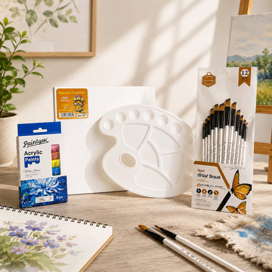 Starter Acrylic Painting Bundle | 4-Piece Art Set | 10% Off