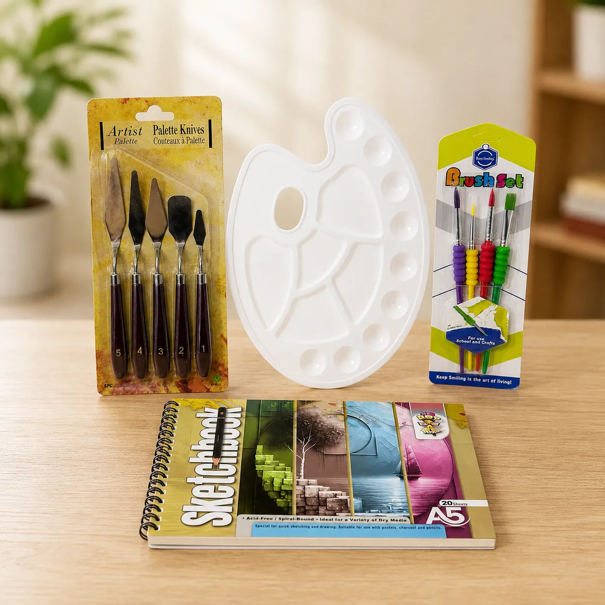 Artist Essentials Bundle | Palette Knives + Palette + Brushes + Sketchbook | 10% Off