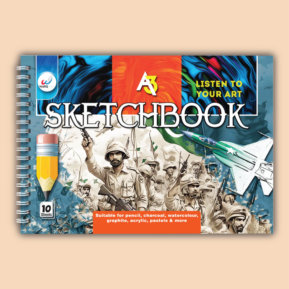10 Pages A3 Sketchbook