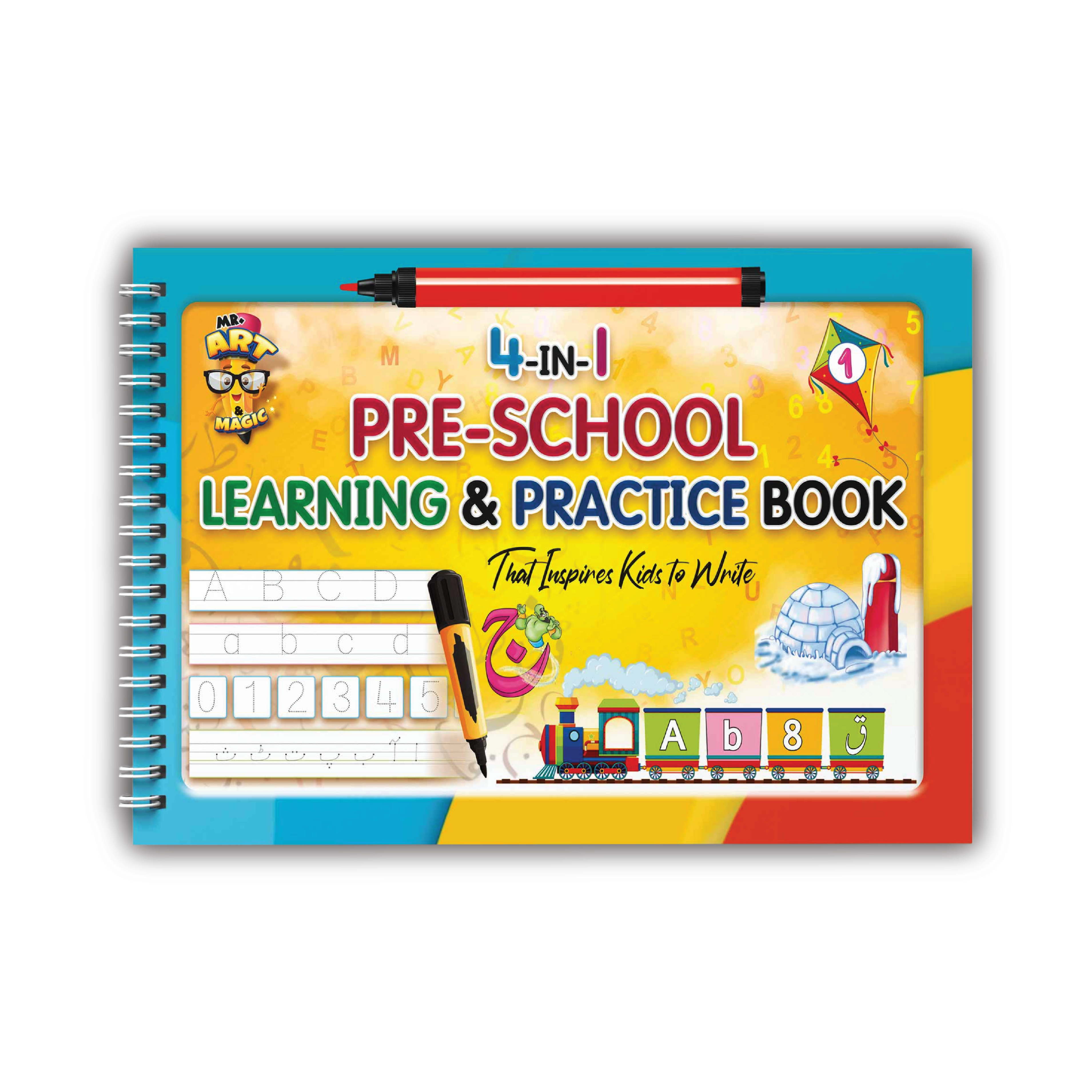 Pre Learning Study Material 4 in 1 Pre School Learning & Practice Book