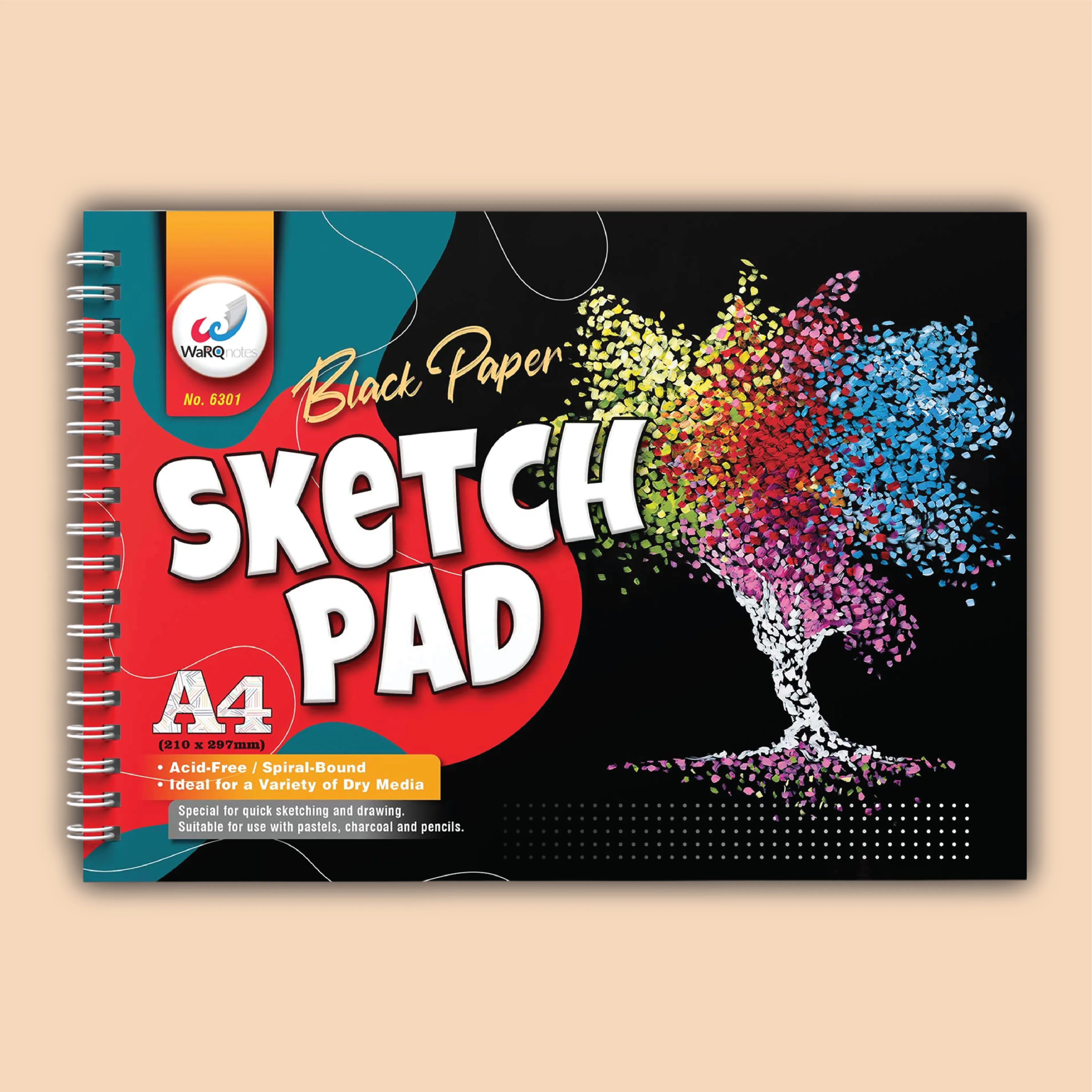 A4 Black Sketchpad