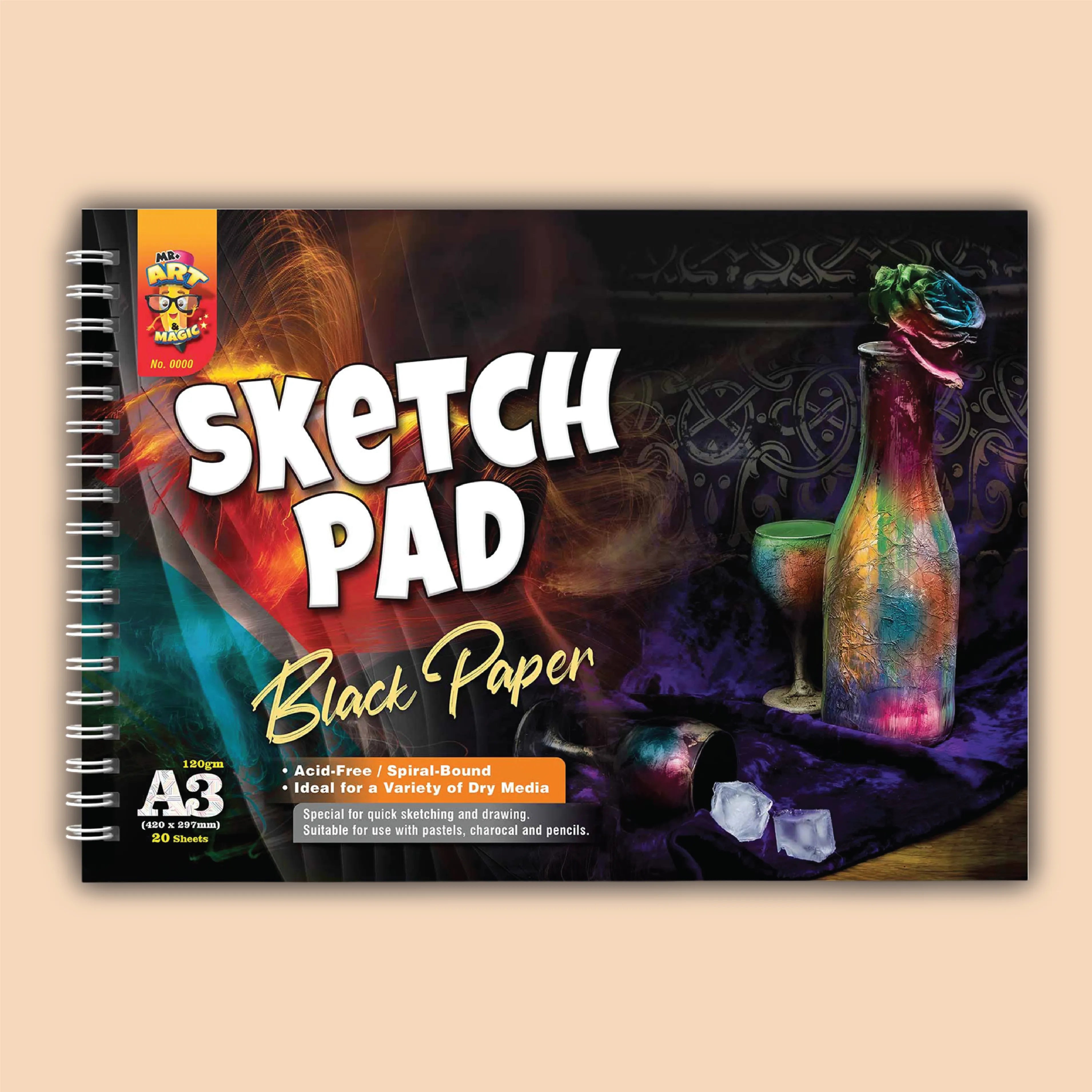 A3 Black Sketchpad
