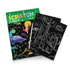 Magic Dinosore Theme Scratch Art Card Set for Kids