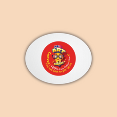 4-Inch White Oval Canvas Board