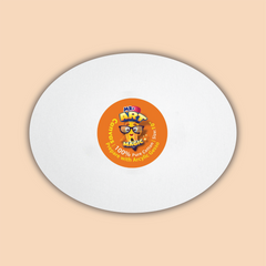 10-Inch White Oval Canvas Board