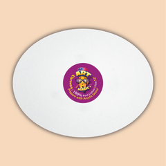 12-Inch White Oval Canvas Board