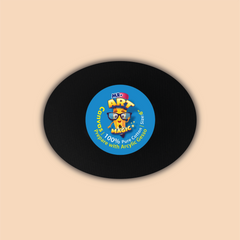 6-Inch Black Oval Canvas Board