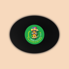 8-Inch Black Oval Canvas Board