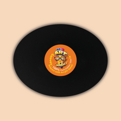 10-Inch Black Oval Canvas Board
