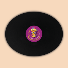 12-Inch Black Oval Canvas Board