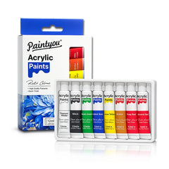 Complete Acrylic Art Bundle | Palette Knives + Mixing Palette + Acrylic Paints + Canvas Pad
