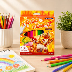 18 Colors Premium Triangular Color Pencils Set