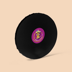 12-Inch Black Round Canvas Board