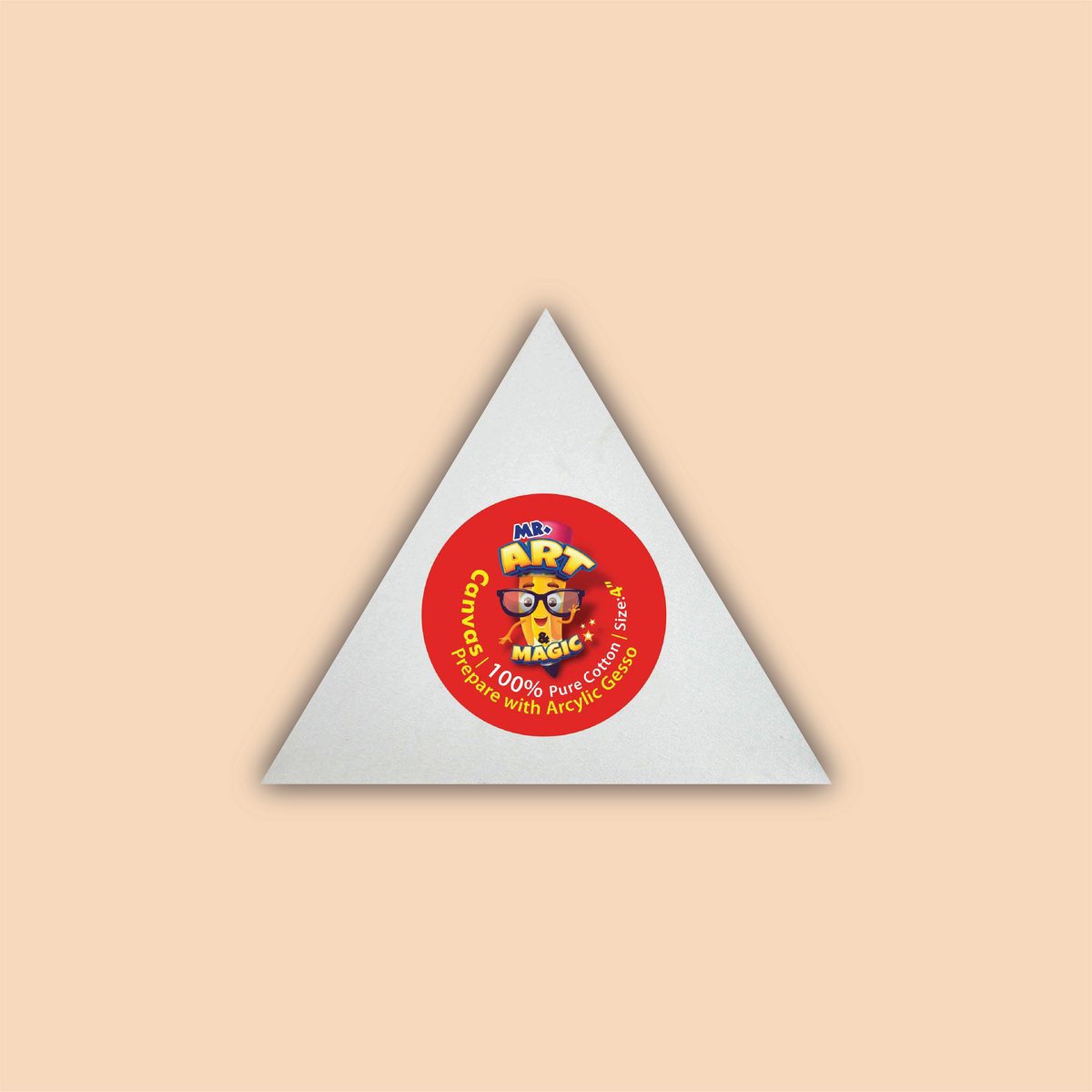 4-Inch White Triangle Canvas Board