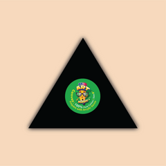 8-Inch Black Triangle Canvas Board