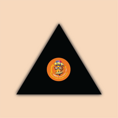 10-Inch Black Triangle Canvas Board