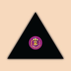 12-Inch Black Triangle Canvas Board
