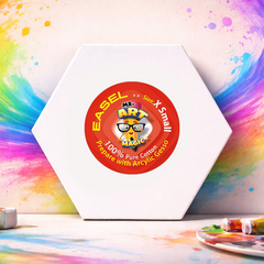 Hexagon White Canvas Board