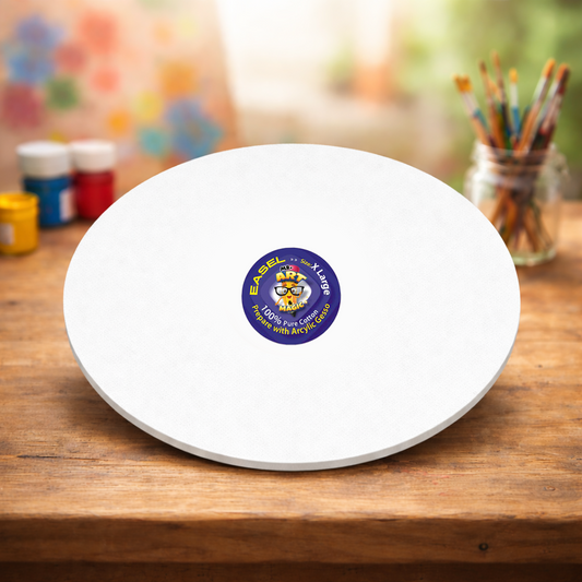 Oval White Canvas Board