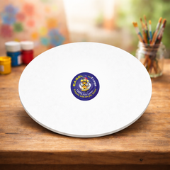 Oval White Canvas Board